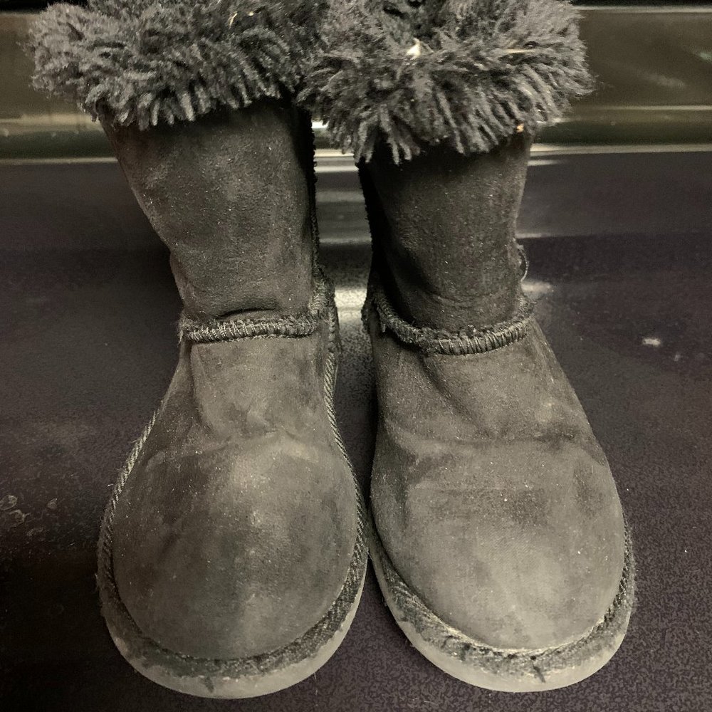 Black Fashion Boots Faux Suede 11